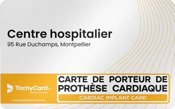 Carte de porteur de prothèse cardiaque